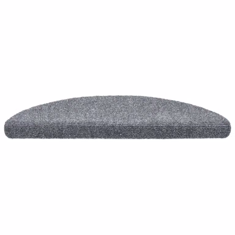 Berkfield Home Self-adhesive Stair Mats, 5 Pieces, Light Grey, W/D/H: 56 x 17 x 3 cm