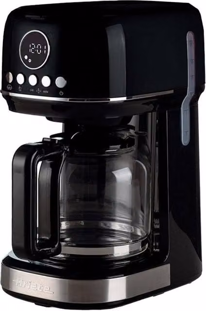 Ariete Black Filter Drip Coffee Machine with Glass Jug, Timer and Keep Warm Function