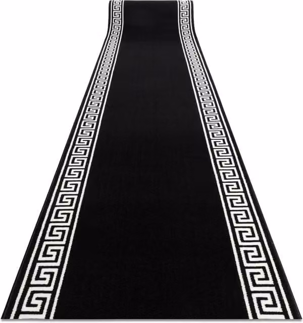 RugsX Bcf Morad Black Rectangular Runner, W: 100 cm, L: 200 cm