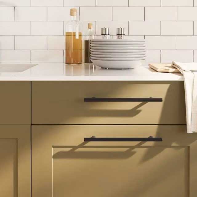 Berkfield Home 20 Pack Matt Black Stainless Steel Bar Cabinet Handles