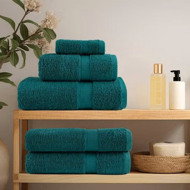 Berkfield Home SOLUND Premium Cotton Terry Sauna Towels, Green, 10 Pack, W: 80 cm, L: 200 cm, 600 gsm