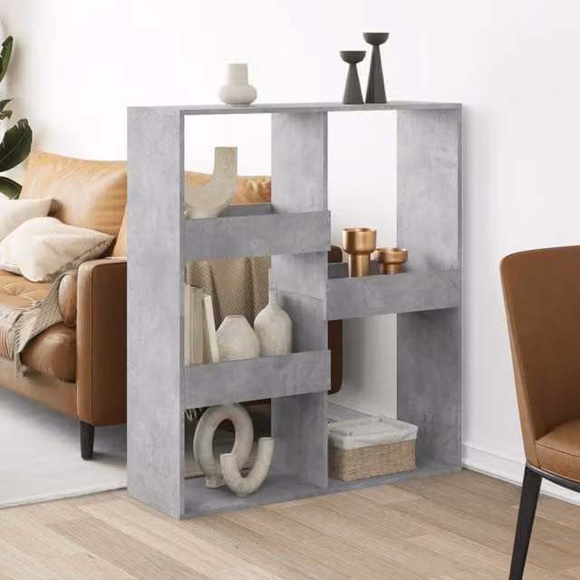 Berkfield Home Concrete Grey Room Divider, W/D/H: 100 x 33 x 115 cm
