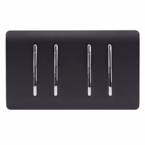 Trendi Black Flush Mains Switch