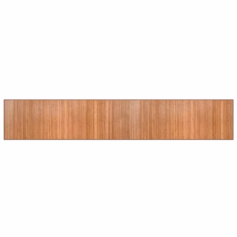 Berkfield Home Rectangular Bamboo Rug in Brown, W/D: 70 x 400 cm