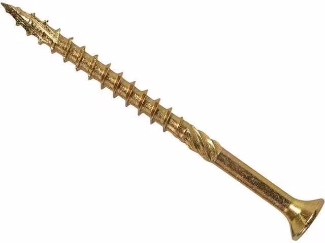Forgefix Forgefast Pozidriv Compatible Self-Countersinking Wood Screws, Gold and Multi Colour