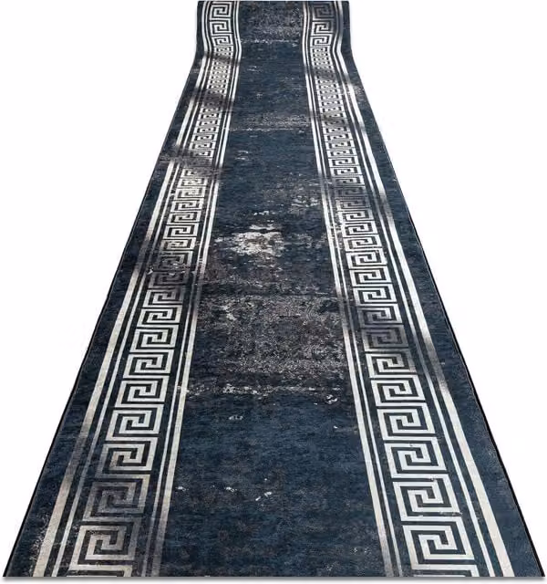 RugsX Lotus Anti-Slip Runner in Grey, W/D/H: 60 x 360 cm