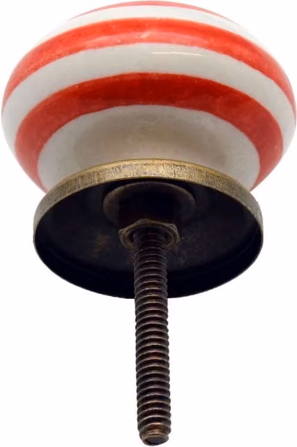Nicola Spring Polished Red Ceramic Cupboard and Drawer Knobs, Pack of 24