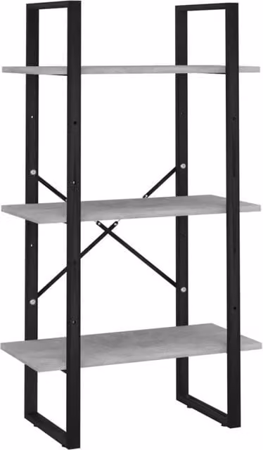 Berkfield Home Industrial Storage Shelf in Concrete Grey with Adjustable Shelves, W/D/H: 60 x 30 x 105 cm