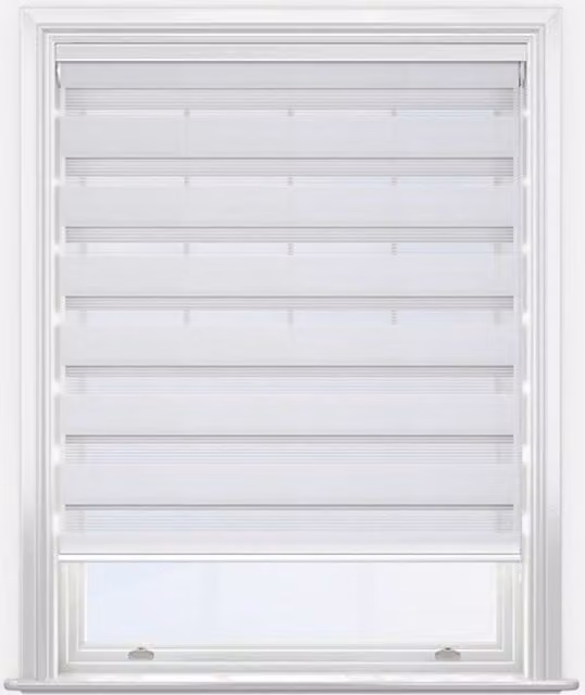 New Edge Blinds Soft White Dimout Day & Night Roller Blind, W: 185 cm, H: 210 cm