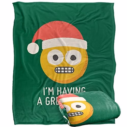 LOGOVISION White Christmas Fleece Throw Blanket, W/D/H: 152 x 127 cm