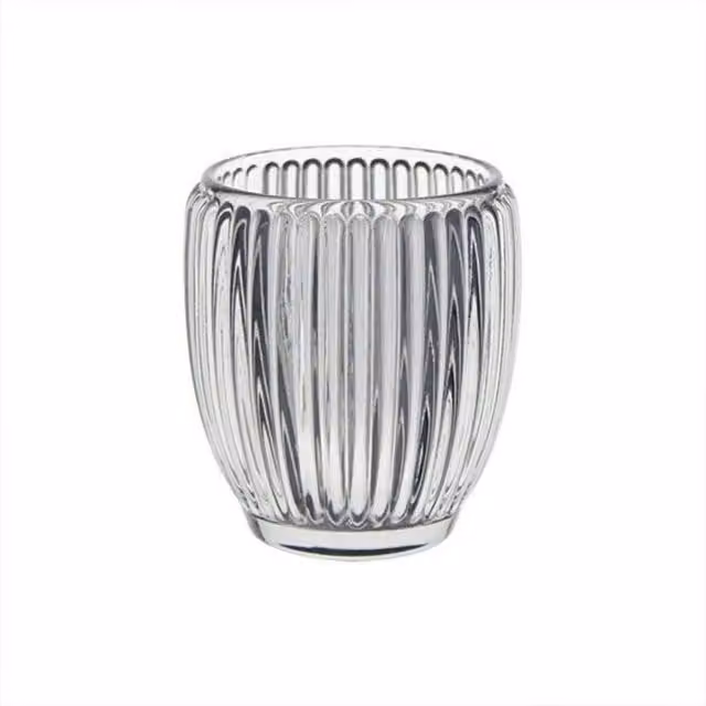 KDMD Harriott Tulip Shaped Glass Tealight Holder, Transparent, 5 Pack, Height: 9.5 cm
