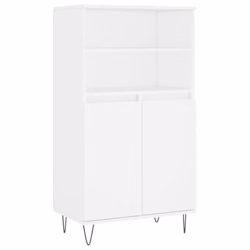 vidaXL Highboard in White, W/D/H: 60 x 36 x 110 cm