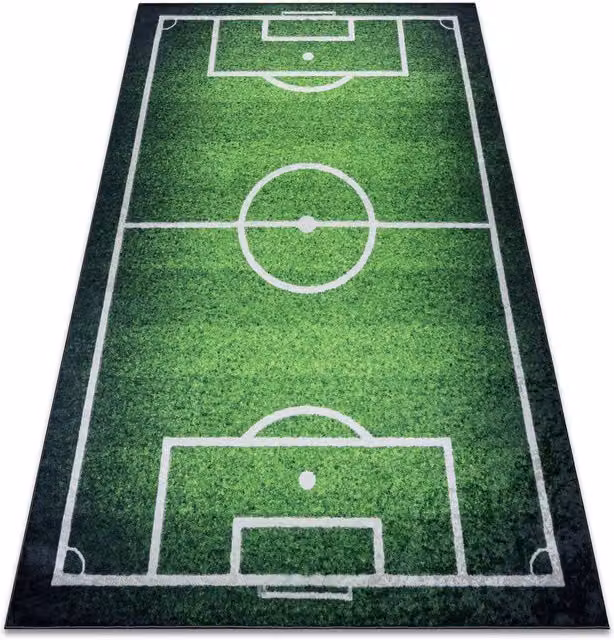 RugsX Boisko Kids Motif Rug in Green, W: 160 cm, D: 220 cm