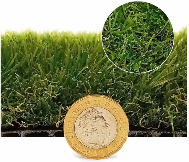 Artificial Grass GB Cape Verde 40mm Artificial Grass, Green, W: 200 cm, D: 600 cm