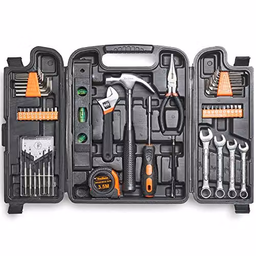 VonHaus 53 Piece Steel Household Tool Kit in Grey