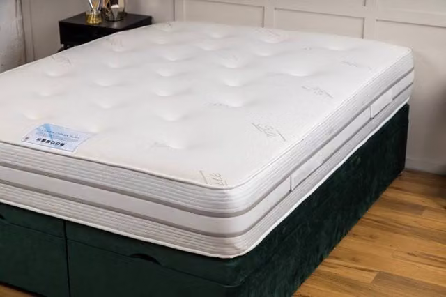 UK Bed Furniture Croydon Silk 1500 Pocket Mattress in White, Super King, W/D/H: 200 x 150 x 25 cm