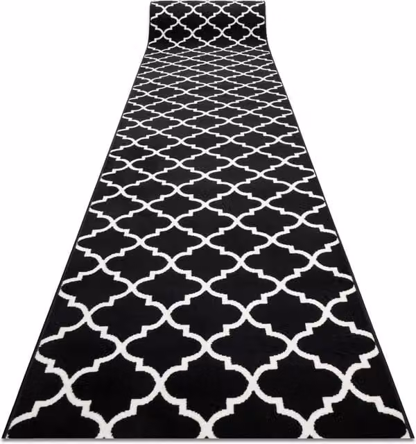 RugsX Bcf Morad Moroccan Runner in Black, W/D/H: 90 x 170 cm