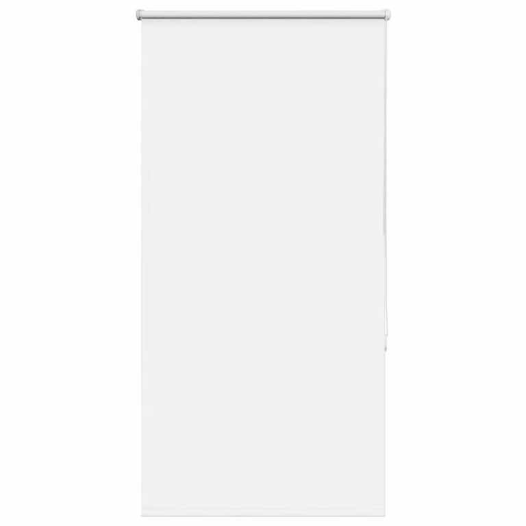 Berkfield Home White Blackout Roller Blind, Thermal Insulating Polyester, W: 85 cm, H: 130 cm