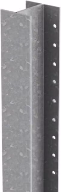 Durapost Pack of 2 Classic Galvanised Steel U-Profile Metal Fence Posts, Silver, Length: 3.0 m, Width: 4.8 cm