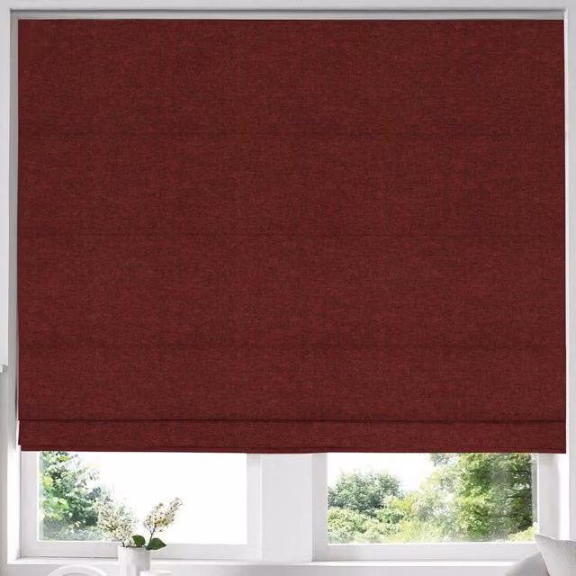 Terrys Made to Measure Blackout Roman Blind in Red Polyester