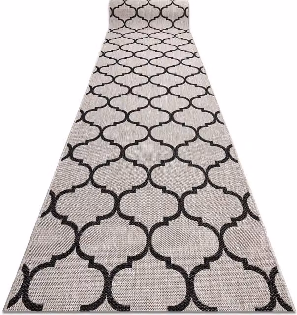 RugsX Floorlux Sisal Runner in Grey, W: 70 cm, L: 170 cm