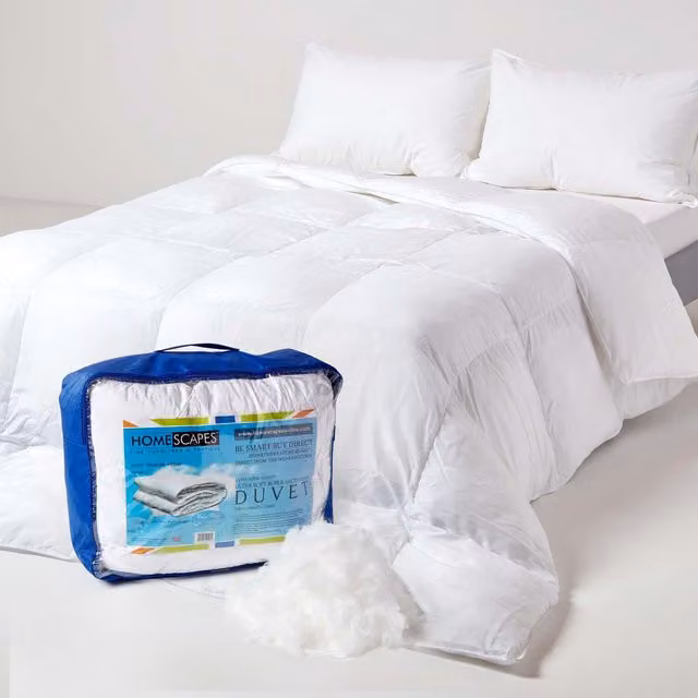 Homescapes Super Microfibre All Seasons Duvet in White