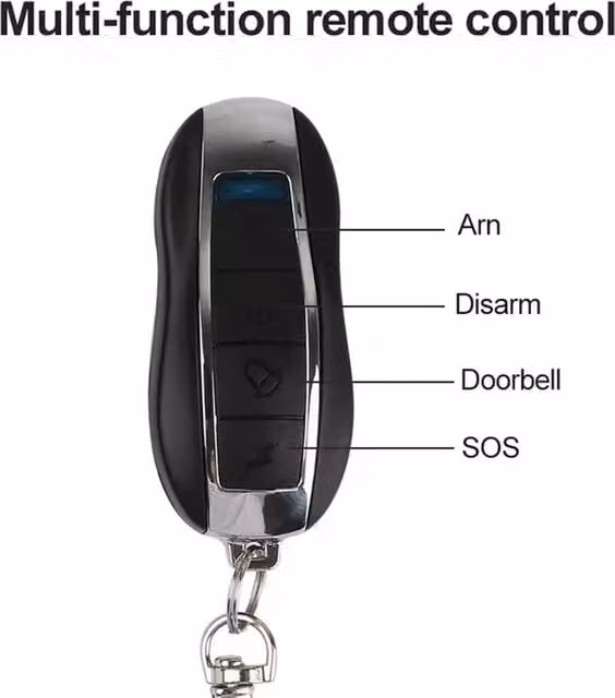 Nordara 125dB Waterproof Wireless WiFi Security Alarm with Siren in Black