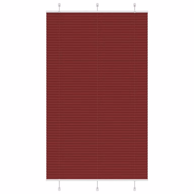 Berkfield Home Single Pleat Blind in Bordeaux Red, W: 115 cm, H: 200 cm