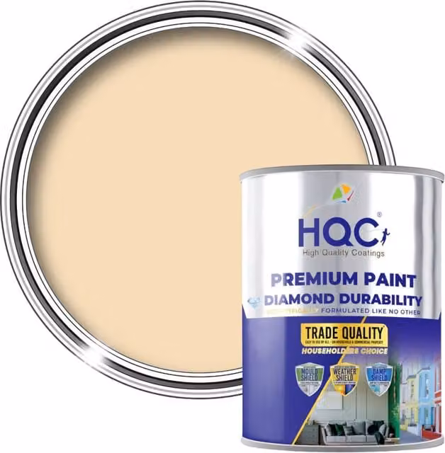 HQC PAINTS Insulating Anti-Condensation Mould Resistant Water Based Base Coat, Light Beige, 2.5 l