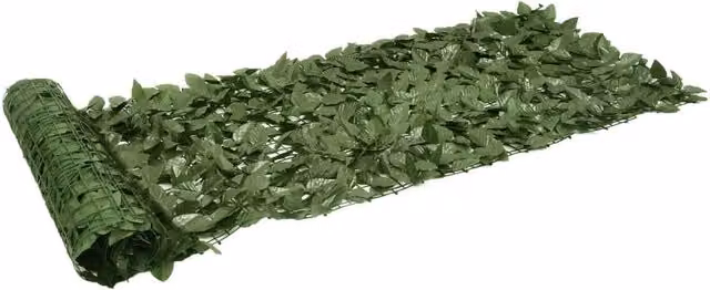 Berkfield Home Semi-Transparent Artificial Hedge Balcony Screen with Green Leaves, W: 75 cm, H: 200 cm