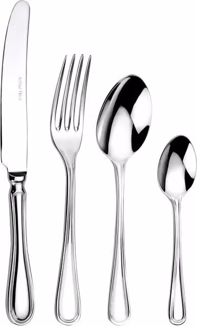 Arthur Price Britannia 24 Piece Stainless Steel Cutlery Set for 6 People in Silver