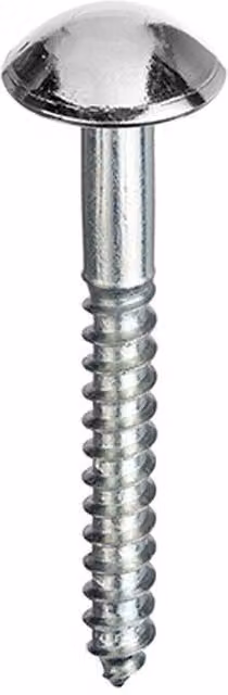 Unifix Silver Chrome Plated Dome Top Mirror Screws, Box of 100
