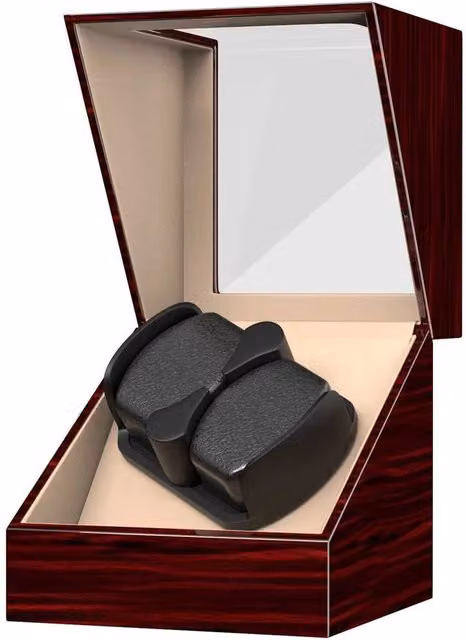 Kelvenix Brown Solid Wood Rotation Storage Case and Display Box