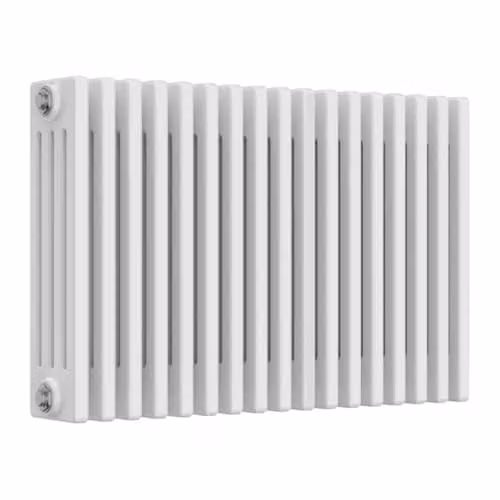 Bathroom Kingdom Reina Colona 4 Column White Steel Wall Hung Radiator H: 78.5 cm