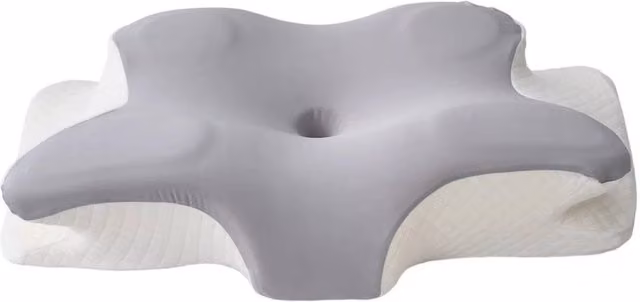 PAWNORA Ergonomic Grey Memory Foam Cervical Wedge Pillow for Adults