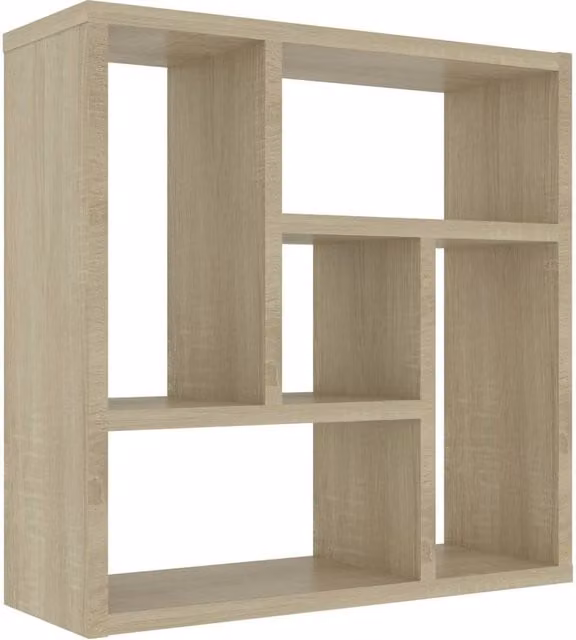 Berkfield Home Wall Mounted Shelf in Sonoma Oak, W/D/H: 45.1 x 16 x 45.1 cm