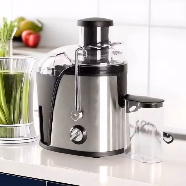 Ventryn Stainless Steel Centrifugal Juicer Machine with Overheat Protection in Silver