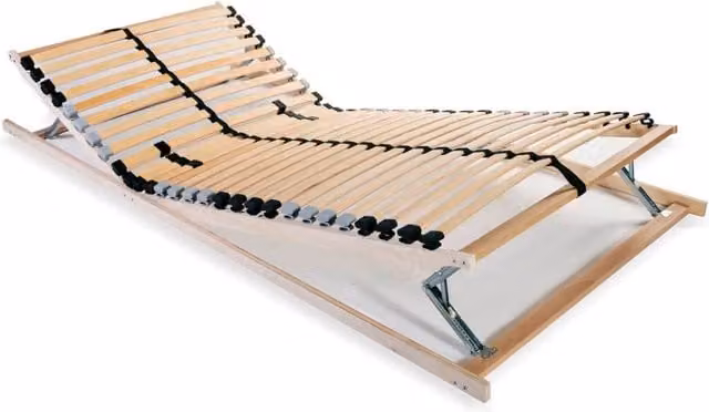 Berkfield Home Brown Slatted Bed Base with 28 Ergonomic Multi-Zone Beech and Birch Wood Slats, W: 80 cm, L: 200 cm