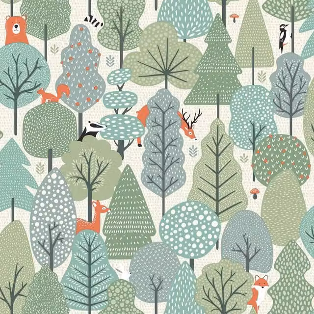 Muriva My Kingdom Wild Wood Textured Non-Woven Wallpaper in Green