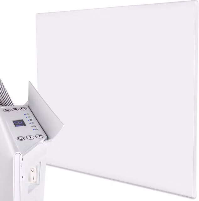 MYLEK Ultra Slim 1kW Electric Panel Convector Heater with 24/7 Timer and Thermostat, White