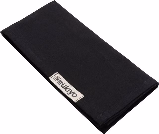 Ukiyo Black Cotton Napkins Set of 4