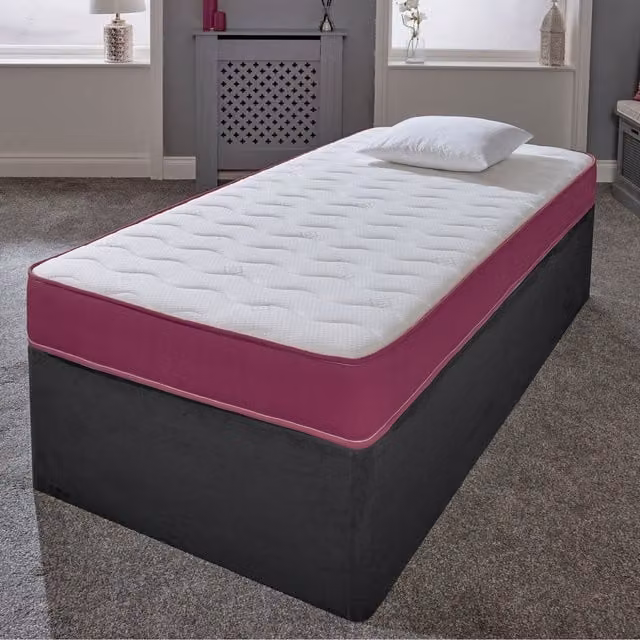eXtreme Comfort Ltd Cooltouch Essentials Wave Hybrid Spring Mattress, Small Single, White and Purple, Height: 18 cm