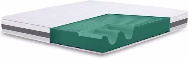 The White Stone Antibacterial Waterfoam Mattress with Gel Temperature Regulation, White, W/D/H: 170 x 90 x 16 cm