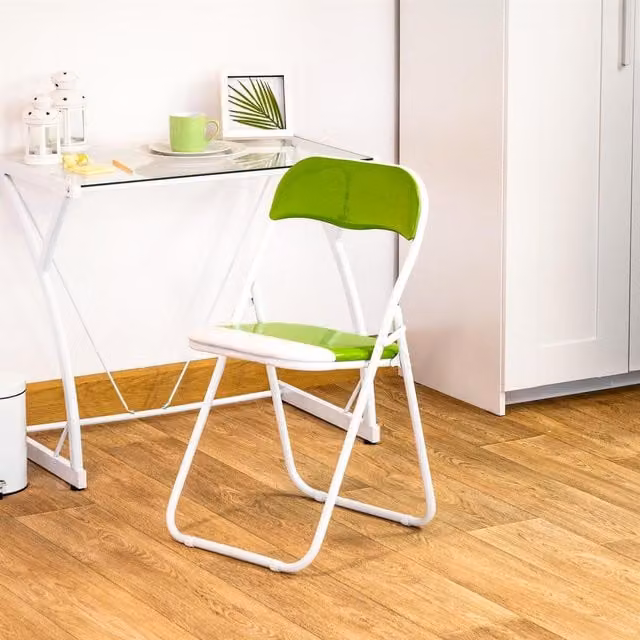 Harbour Housewares Pack of 4 Green Padded Folding Chairs