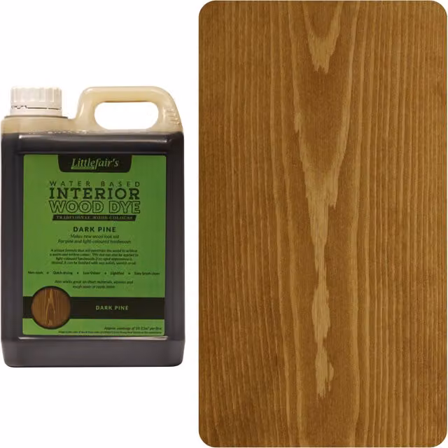Littlefair's Indoor Wood Stain in Dark Pine Brown, 2.5l