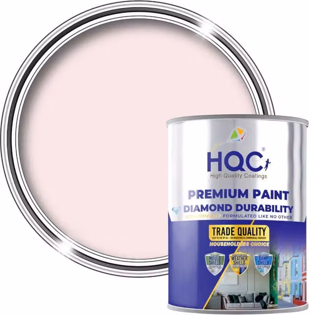 HQC Paints Vinyl Matt Emulsion Interior Wall Paint, Pink, 5 l