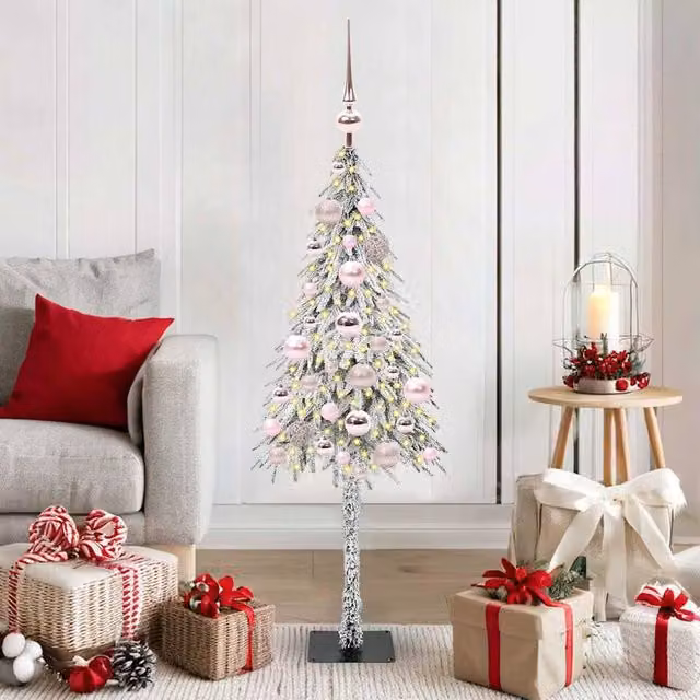 Berkfield Home White Christmas Tree with 150 LEDs, Height: 120 cm
