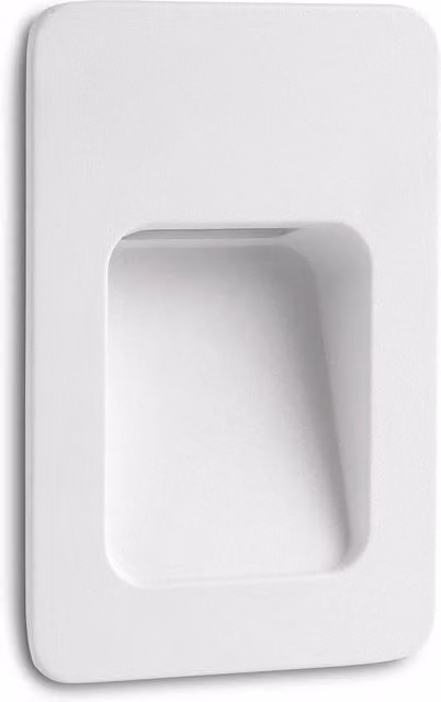 Faro Nase LED Outdoor Recessed Wall Light in White for Stairs and Gardens