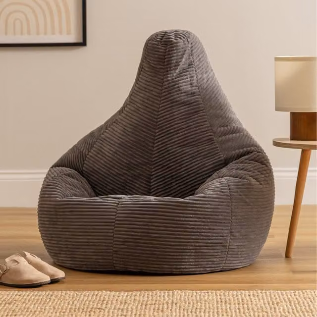 ICON Cord Recliner Bean Bag in Grey