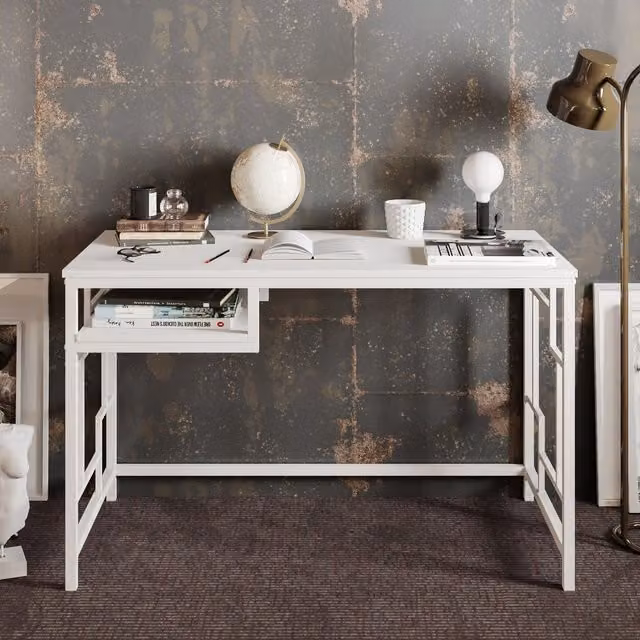 Victoria Modern Computer Desk in White